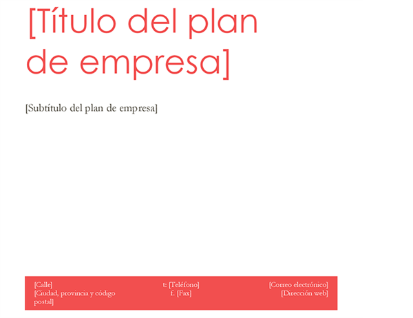 Plan de negocios Plan de negocios