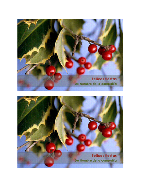 Postales de Felices Fiestas de empresa (2 por página) Postales de Felices Fiestas de empresa (2 por página)