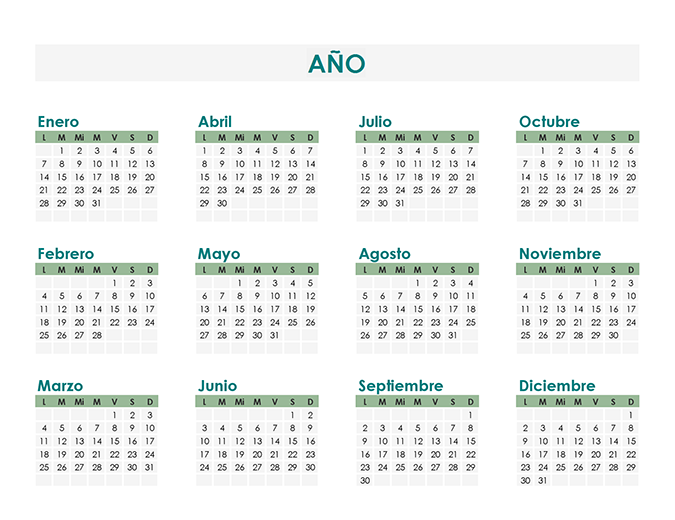 Creador de Calendario (cualquier año) Creador de Calendario (cualquier año)