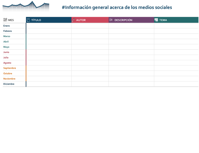 Información general anual calendario editorial Información general anual calendario editorial