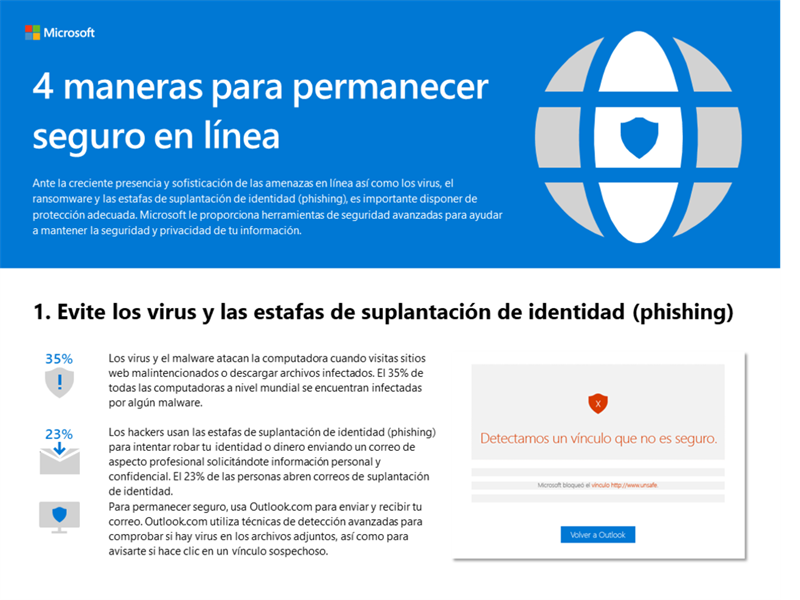 Cuatro maneras para mantenerte seguros en línea Cuatro maneras para mantenerte seguros en línea