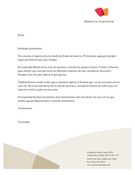 Membrete de empresa financiera Membrete de empresa financiera