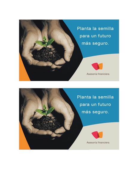Postal para empresa financiera (2 por página) Postal para empresa financiera (2 por página)