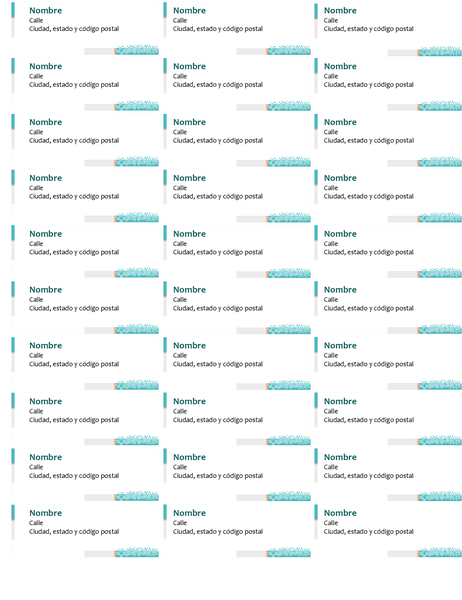Etiquetas de dirección con diseño tecnológico minimalista (30 por página) Etiquetas de dirección con diseño tecnológico minimalista (30 por página)
