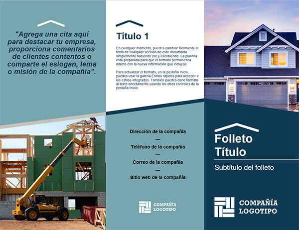 Folleto de constructor Folleto de constructor