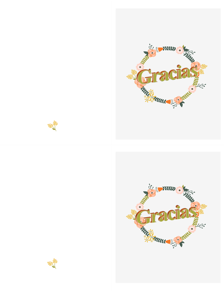 Tarjeta de agradecimiento floral Tarjeta de agradecimiento floral