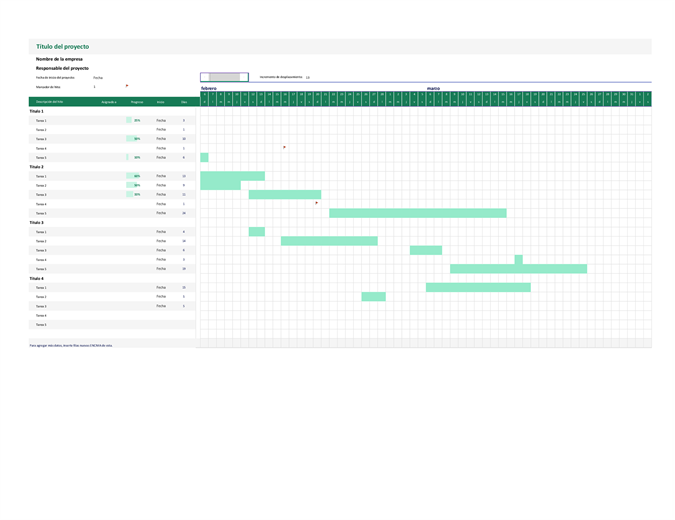 Diagrama de Gantt de seguimiento de fecha Diagrama de Gantt de seguimiento de fecha
