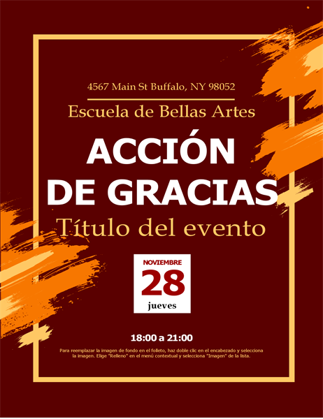 Folleto moderno de Acción de Gracias Folleto moderno de Acción de Gracias