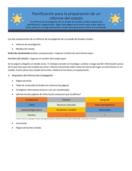Planificador de informes de estado Planificador de informes de estado