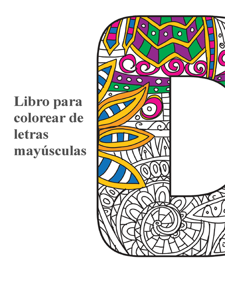 Libro para colorear de letras mayúsculas Libro para colorear de letras mayúsculas