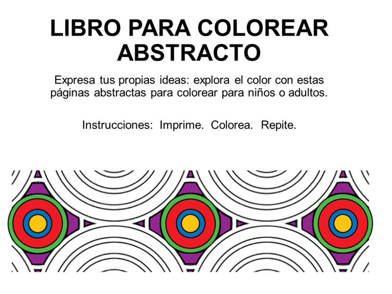 Libro para colorear abstracto Libro para colorear abstracto