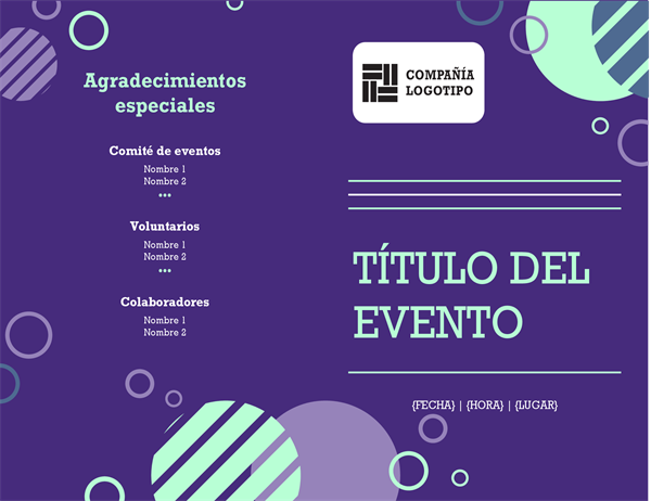 Programa del evento de la compañía Programa del evento de la compañía