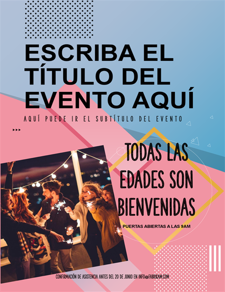 Folleto de evento de bloque con imagen Folleto de evento de bloque con imagen