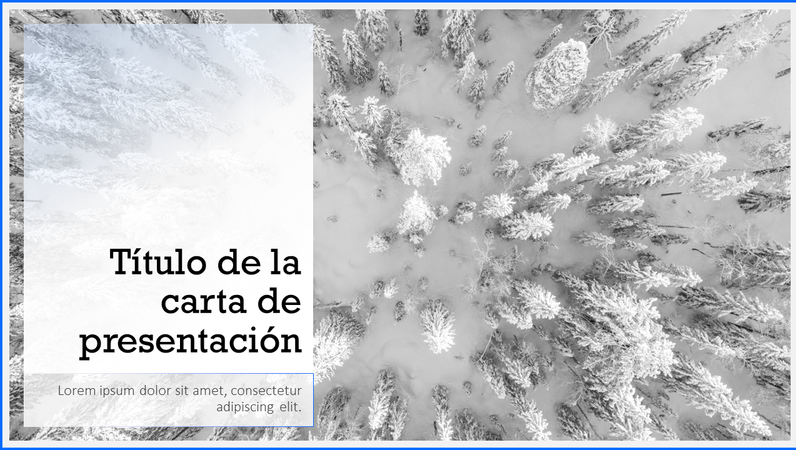 Presentación de paisaje nevado Presentación de paisaje nevado