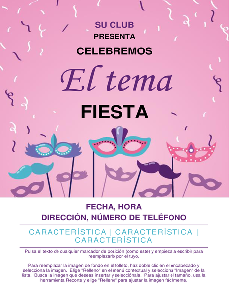 Folleto de evento de disfraces Folleto de evento de disfraces