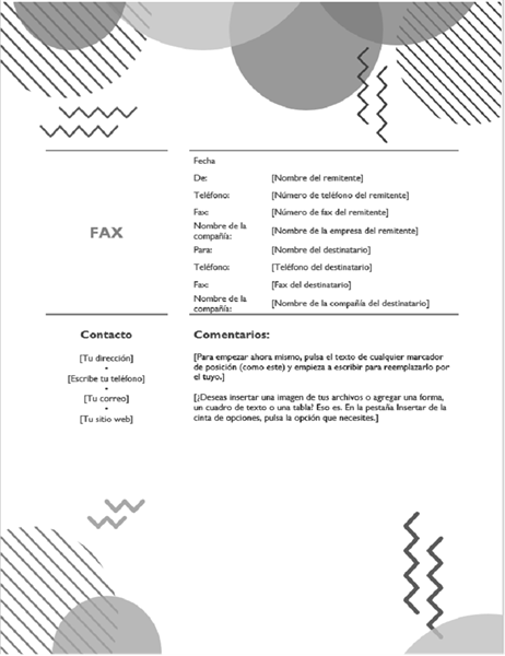 Portada de fax de los ochenta en blanco y negro Portada de fax de los ochenta en blanco y negro