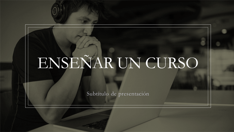 Presentación para enseñar un curso Presentación para enseñar un curso