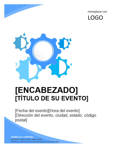 Folleto Para Evento Empresarial Diseno En Azul