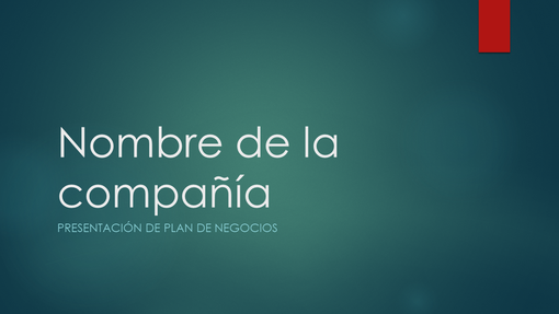 Presentación de plan de negocios (diseño verde ión, pantalla panorámica)