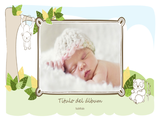 Álbum de fotos de bebés (bocetos con animales, pantalla panorámica) Álbum de fotos de bebés (bocetos con animales, pantalla panorámica)