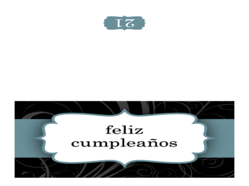 Tarjeta de cumpleaños (diseño con cinta azul, plegada) Tarjeta de cumpleaños (diseño con cinta azul, plegada)