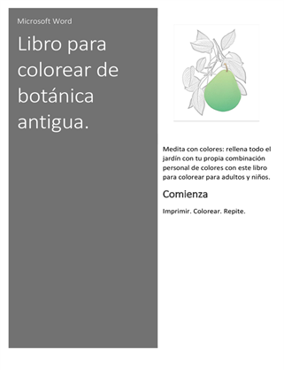 Libro para colorear de botánica antigua. Libro para colorear de botánica antigua.