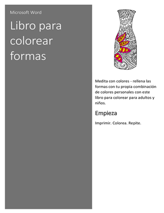 Libro para colorear de formas Libro para colorear de formas