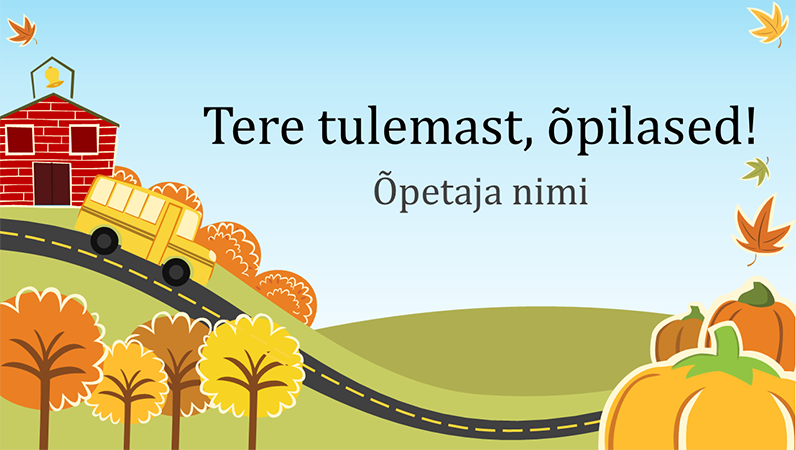 Esitlus „Tagasi algkooli“ (laiekraan) Esitlus „Tagasi algkooli“ (laiekraan)