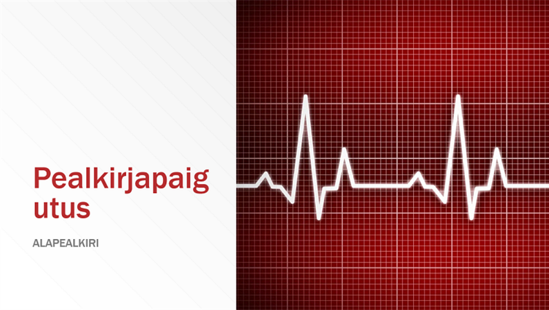 Meditsiiniteemalise kujundusega esitlus (laiekraan) Meditsiiniteemalise kujundusega esitlus (laiekraan)