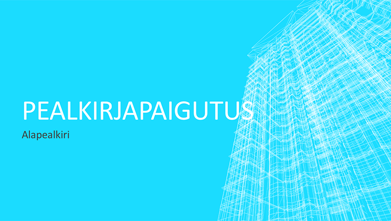 Kontorihoonesõrestikuga esitlus (laiekraan) Kontorihoonesõrestikuga esitlus (laiekraan)