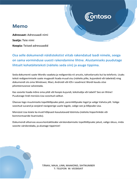 Memo Sinised kerad Memo Sinised kerad
