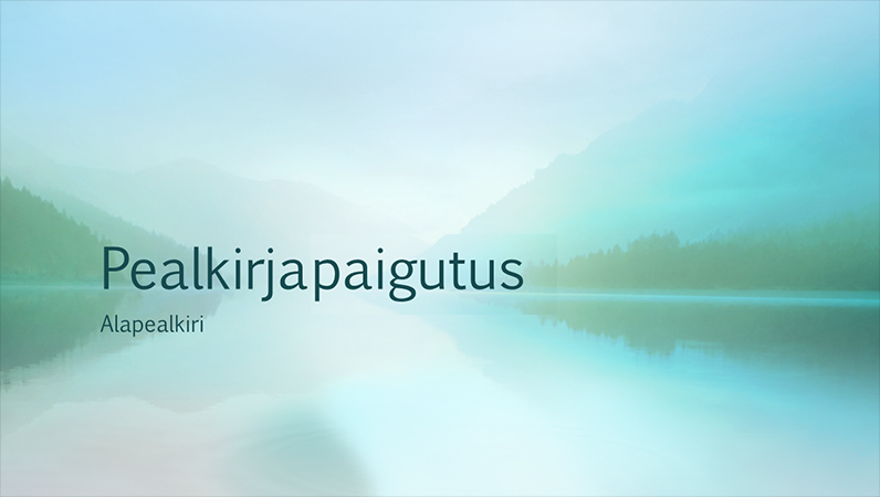 Rahulik looduseteemaline esitlus (laiekraan) Rahulik looduseteemaline esitlus (laiekraan)