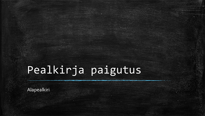 Tahvliga haridusteemaline esitlus (laiekraan)