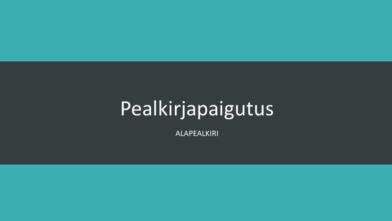 Triibutatud meresinine esitlus (laiekraan)