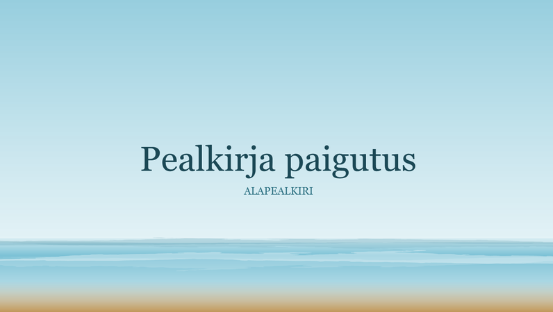 Ookeanipildiga esitlus (laiekraan)