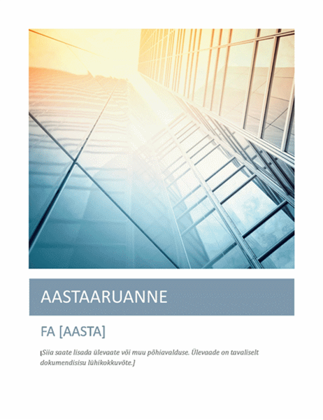 Aastaaruanne (kaanefotoga) Aastaaruanne (kaanefotoga)