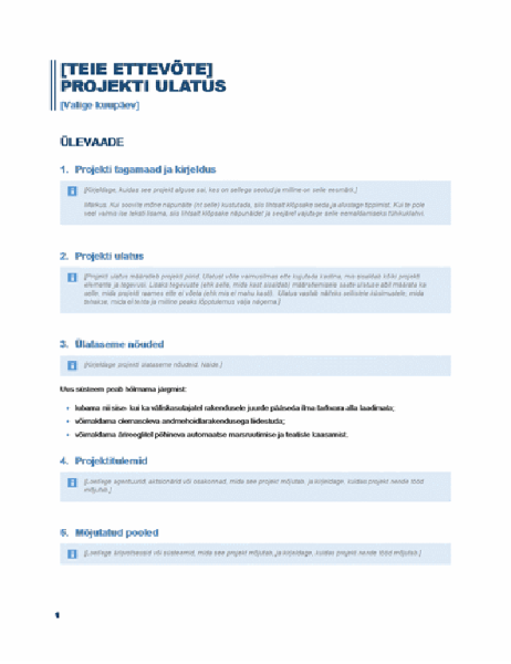 Projekti ulatus Projekti ulatus