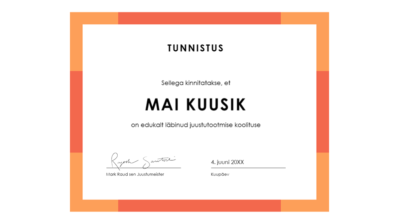 Tunnistus (sinine) Tunnistus (sinine)