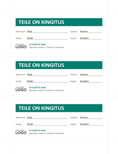 Kinkekaardid Kinkekaardid