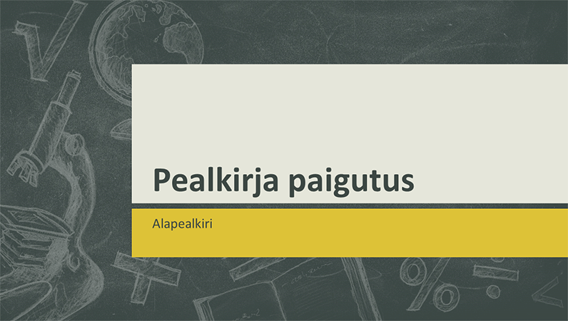 Haridusteemaline esitlus, koolitahvlipiltidega kujundus (laiekraan) Haridusteemaline esitlus, koolitahvlipiltidega kujundus (laiekraan)
