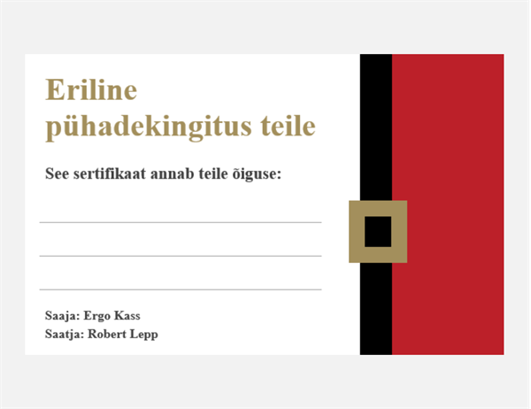 Pühade kinkekaardid (jõulukujundus, kolm kaarti lehel) Pühade kinkekaardid (jõulukujundus, kolm kaarti lehel)