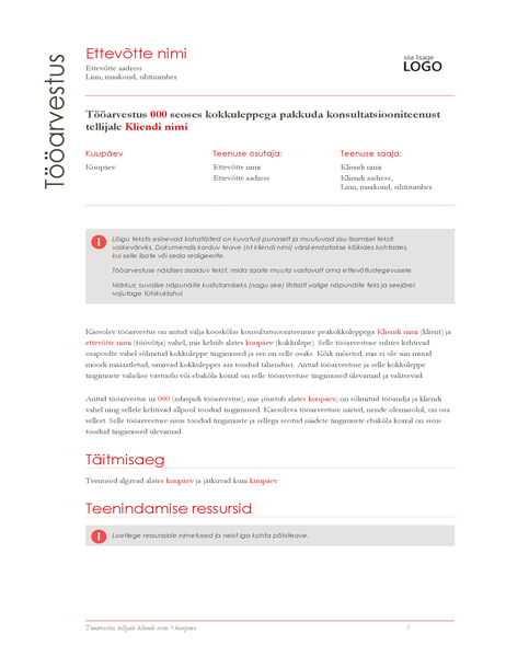 Tööarvestus (kujundus Punane) Tööarvestus (kujundus Punane)