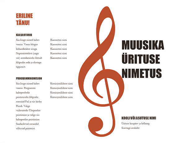 Muusikaprogramm Muusikaprogramm