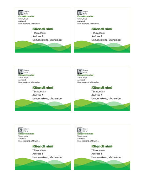 Shipping labels (Green Wave design, 6 per page) Shipping labels (Green Wave design, 6 per page)