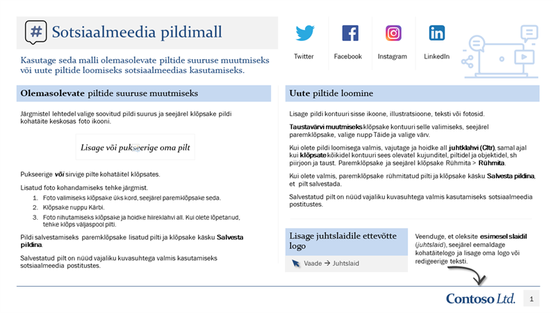 Sotsiaalmeedia pildimall Sotsiaalmeedia pildimall