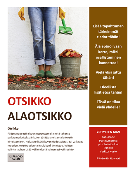 Kausittaisen tapahtuman esite (syksy) Kausittaisen tapahtuman esite (syksy)