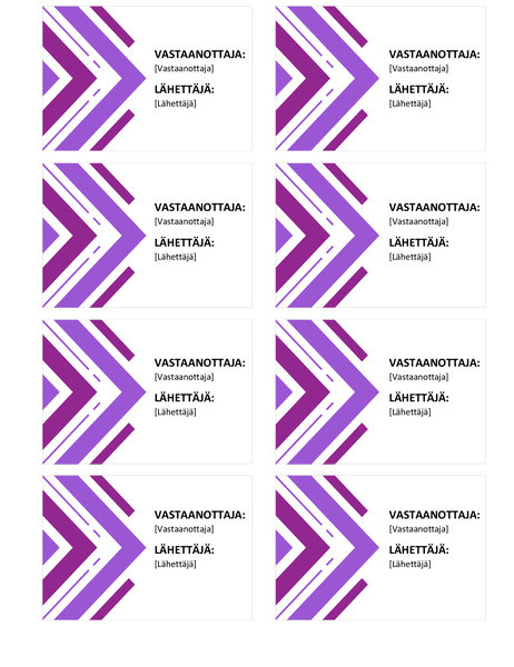 Pakettikortit (8 per sivu) Pakettikortit (8 per sivu)