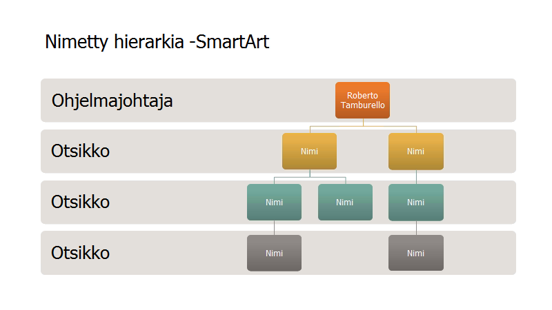 Hierarkkinen organisaatiokaavio (laajakuva) Hierarkkinen organisaatiokaavio (laajakuva)