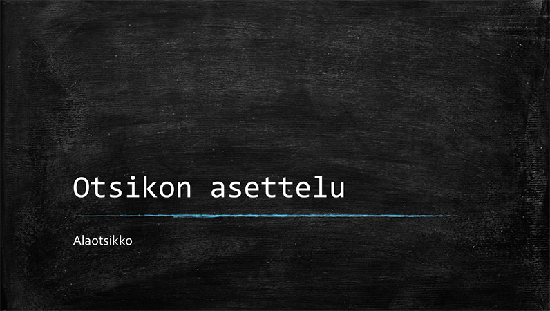 Liitutauluteemainen koulutusaiheinen esitys (laajakuvamuoto) Liitutauluteemainen koulutusaiheinen esitys (laajakuvamuoto)