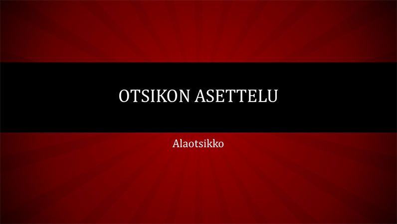 Punainen sädeviivaesitysmalli (laajakuva) Punainen sädeviivaesitysmalli (laajakuva)